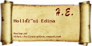 Hollósi Edina névjegykártya
